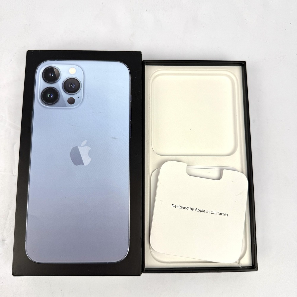 Apple IPhone 13 Pro Max‎ Sierra Blue 256GB Box MLF93LL/A Empty Box Only